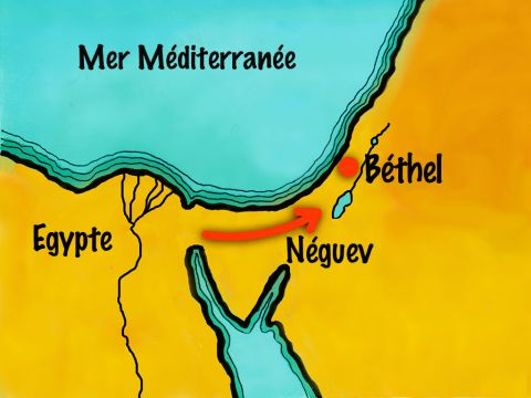 Ils arrivèrent de nouveau à Béthel et s’y installèrent pour y habiter. Abram invoqua le nom de l’Éternel. – Numéro de diapositive 19