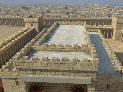 La construction du temple démarra dans la 4e année du règne de Salomon, et dura 7 ans. L’emplacement du temple était sur celle des deux collines sur lesquelles était bâtie Jérusalem qui était à l’est – le mont Morija. Salomon n’épargna aucune dépense dans la construction. Il commanda de très grandes quantités de bois de cèdre à Hiram, roi de Tyr, et fit extraire de gigantesques blocs des plus belles pierres de taille. Plus de 1086 talents (34 tonnes) d’or d’Ophir furent utilisés ainsi que 1 017 000 talents d’argent (34 600 tonnes). Salomon avait 70 000 hommes qui portaient les charges et 80 000 tailleurs de pierre dans la montagne, ainsi que 3300 chefs chargés de surveiller les travaux et les ouvriers. – Numéro de diapositive 1