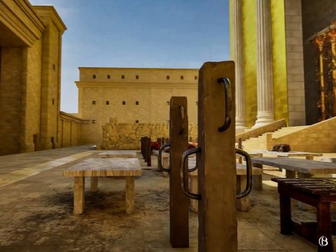 Voici une vue de l’emplacement des sacrifices, donnant vers le sud. – Numéro de diapositive 12