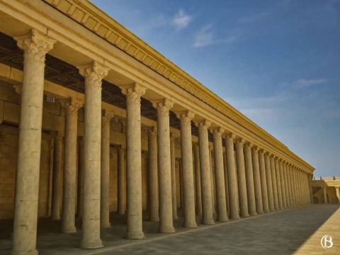 Le parvis situé devant le portique royal était connu sous le nom de parvis des païens, et tout le monde avait accès à cette zone. – Numéro de diapositive 6