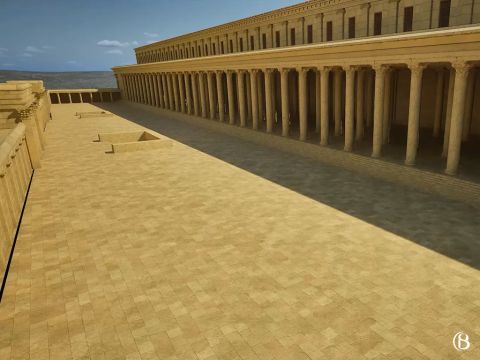 Deux escaliers souterrains permettaient de se rendre, depuis les portes double et triple du mur sud, jusqu’au parvis des païens, devant le portique royal. – Numéro de diapositive 7