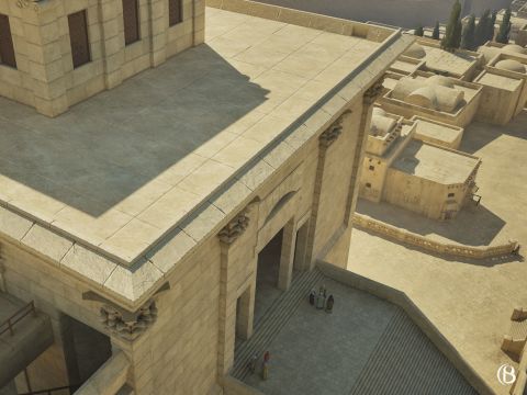 Au-dessus de l’angle sud-ouest du temple se trouvait l’emplacement où les sacrificateurs sonnaient de la trompette pour annoncer le commencement et la fin du shabbat. On utilisait parfois un shofar en même temps que la trompette. – Numéro de diapositive 8