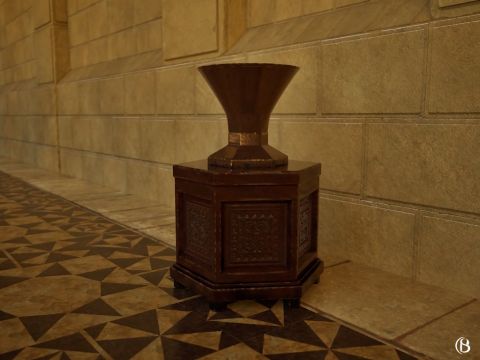 “Shofar” signifie “trompette “, et cela fait probablement référence à l’ouverture de bronze en forme d’entonnoir servant à guider les pièces jusqu’au coffre en bois. – Numéro de diapositive 13
