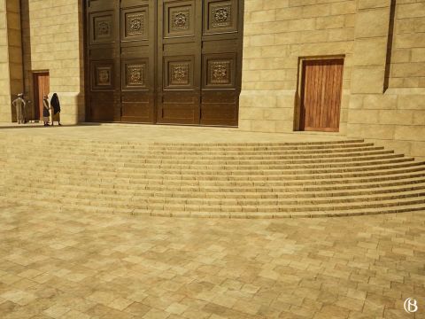 Sur la plateforme située au-dessus des marches, devant la porte de Nicanor, les Lévites pouvaient parfois jouer de leurs instruments et chanter les Psaumes 120–134, appelés les cantiques des degrés. Plus de 10% des 36000 Lévites étaient chargés de jouer de la musique dans le temple. Selon les commentaires juifs, les Lévites chantaient toute l’année sur la plateforme près de l’autel, mais durant la fête de Soukkot, ils chantaient depuis les quinze marches. – Numéro de diapositive 4