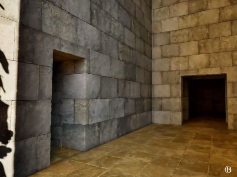 De chaque côté de la vigne d’or, il y avait deux petites entrées appelées “guichets” par lesquelles les sacrificateurs pouvaient se rendre dans ces salles de stockage. Du côté nord se trouvait une deuxième porte menant à un escalier. – Numéro de diapositive 16