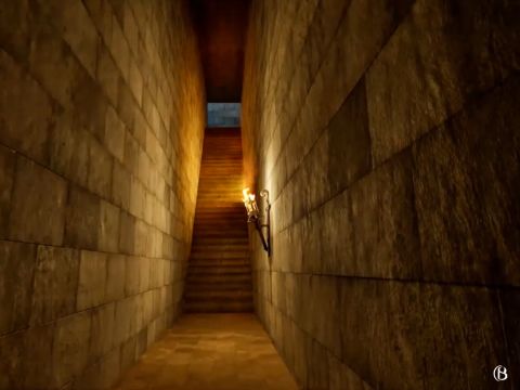 Cet escalier donnait aux sacrificateurs l’accès au toit au-dessus de la chambre inférieure. – Numéro de diapositive 17