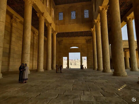 Voici la rue depuis la Stoa Royale regardant vers la porte au-dessus de l’arche de Robinson. – Numéro de diapositive 10