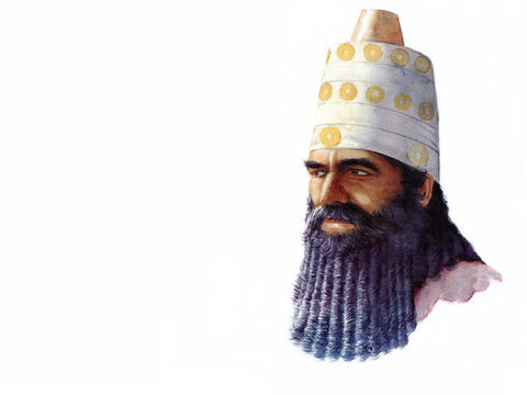 Illustration du roi assyrien Sanchérib, par Pam Masco. – Numéro de diapositive 7