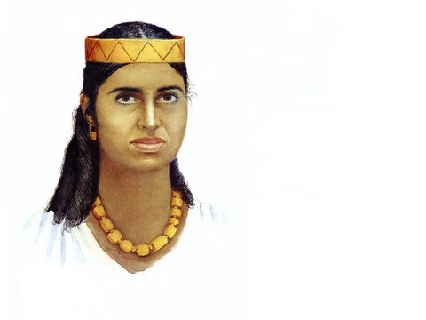Illustration de Mical, fille du roi Saül, femme du roi David, par Pam Masco. – Numéro de diapositive 11