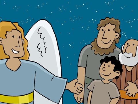 “Ce soir, à Bethléhem, le Sauveur est né; c’est le Christ, le Seigneur. Vous trouverez le bébé enveloppé de linges et couché dans une mangeoire.” – Numéro de diapositive 12