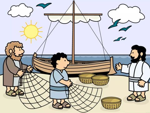 “Avancez votre bateau en pleine eau, leur dit Jésus, puis jetez vos filets de pêche.” – Numéro de diapositive 3