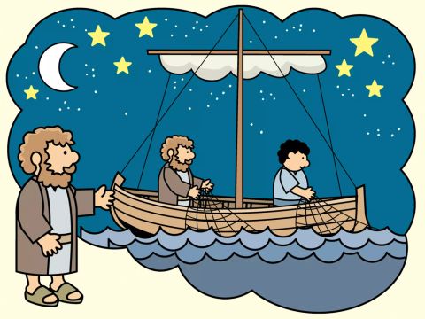 Simon, l’un des pêcheurs, regarda Jésus d’un air fatigué et lui dit: “Maître, nous avons pêché toute la nuit. – Numéro de diapositive 4