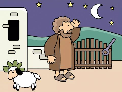 Un soir, alors qu’il comptait ses moutons, le berger s’écria ; “ Oh non, il me manque un mouton ! “ – Numéro de diapositive 3