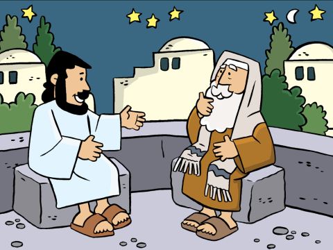 Jésus répondit ; “ En vérité, en vérité, je vous le dis, si vous ne naissez de nouveau, vous ne pouvez entrer dans le royaume de Dieu.”<br/>Lorsque Nicodème apprit qu’il devait naître de nouveau pour entrer dans le royaume de Dieu, il fut perplexe. – Numéro de diapositive 3