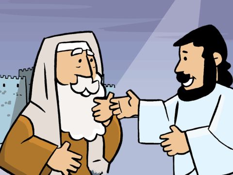 Nicodème comprenait alors ce que Jésus voulait dire lorsqu’il disait : “ Car Dieu a tant a tant aimé le monde qu’il a donné son Fils Unique. Dieu a donné son fils afin que quiconque croit en lui ne se perde pas, mais ait la vie éternelle.<br/>Jésus a le pouvoir de pardonner nos péchés et de nous intégrer à la famille de Dieu.” – Numéro de diapositive 10