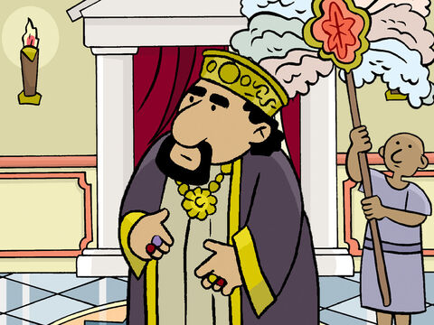 Quelques jours plus tard, le roi Agrippa vint à Césarée pour rendre visite à Festus. Festus ordonna à Paul de se présenter devant le roi Agrippa. – Numéro de diapositive 4