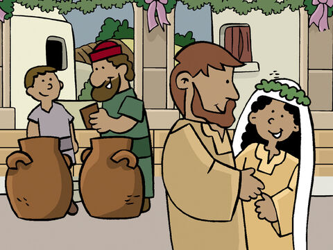 Le maître des noces appela le marié et lui dit ; “ On sert toujours le meilleur vin en premier. Plus tard, quand les invités ont beaucoup bu, on sert le vin le moins cher. Mais toi, tu as gardé le meilleur vin jusqu’à présent.” – Numéro de diapositive 10