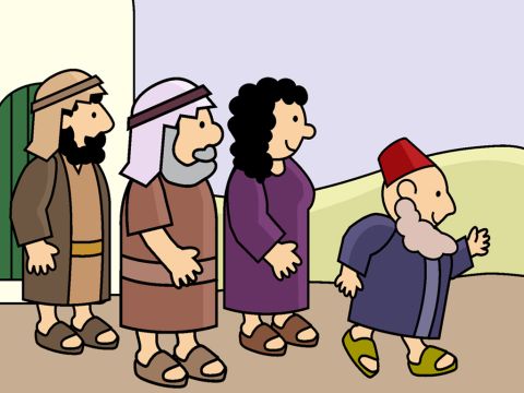 Zachée avait entendu parler de Jésus et voulait le voir, mais comme il était si petit, il ne pouvait pas voir à travers la foule. Zachée eut une idée ! – Numéro de diapositive 2