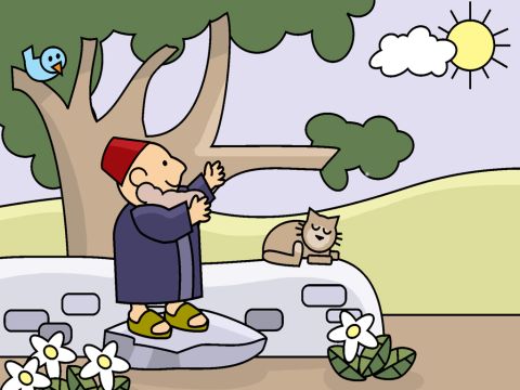 Il descendit la route en courant et grimpa sur un sycomore. Il était sûr de pouvoir voir Jésus passer sur la route depuis l’arbre. – Numéro de diapositive 3