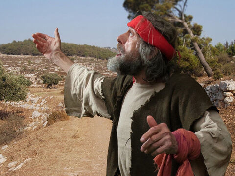 Le roi Achab et la majeure partie du peuple croyaient, non en Dieu, mais en un faux dieu du nom de Baal, censé contrôler la météo. Trois ans s’étaient écoulés depuis qu’Elie avait dit au roi Achab qu’il n’y aurait plus de pluie jusqu’à ce que Dieu décide d’en envoyer. Durant trois ans, il n’y avait eu ni pluie ni rosée dans tout le pays. Puis Dieu dit à Elie: “Va, présente-toi devant Achab, et je ferai tomber de la pluie sur la face du sol.” – Numéro de diapositive 1