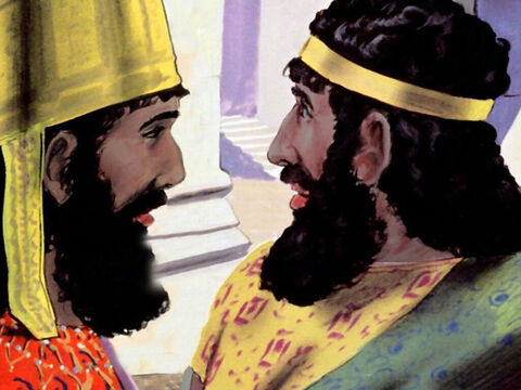 Le roi dit à Haman: “Ces gens, les Juifs, te sont donnés; fais avec eux tout ce qui te semble bon.” – Numéro de diapositive 22