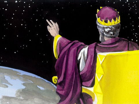Personne ne sera aussi important que lui. On l’appellera Fils du Très-Haut. Le Seigneur Dieu lui donnera le royaume de David, son ancêtre. Il sera le roi du peuple d’Israël pour toujours, et son pouvoir ne finira jamais. » – Numéro de diapositive 6