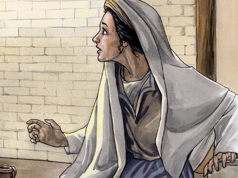 Marie dit à l’ange: « Comment cela peut-il arriver ? En effet, je ne vis pas avec un homme. » L’ange lui répond : « L’Esprit Saint viendra sur toi et la puissance du Très-Haut te couvrira de son ombre. – Numéro de diapositive 7
