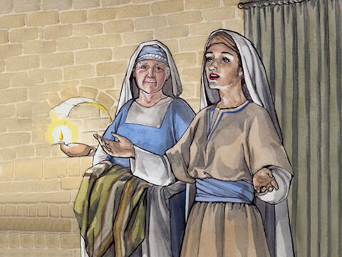 Il donne beaucoup de richesses à ceux qui ont faim, et les riches, il les renvoie les mains vides. Il vient au secours du peuple d’Israël, son serviteur. Il n’oublie pas de montrer sa bonté. Voilà ce qu’il a promis à nos ancêtres, à Abraham et à sa famille pour toujours. » – Numéro de diapositive 6