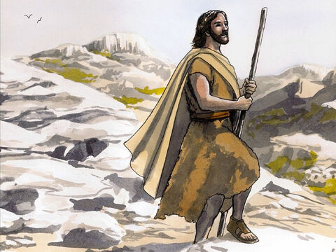 Grâce aux entrailles de la miséricorde de notre Dieu, en vertu de laquelle le soleil levant nous a visités d’en haut, pour éclairer ceux qui sont assis dans les ténèbres et dans l’ombre de la mort, pour diriger nos pas dans le chemin de la paix.” Or, l’enfant croissait, et se fortifiait en esprit. Et il demeura dans les déserts, jusqu’au jour où il se présenta devant Israël. – Numéro de diapositive 12