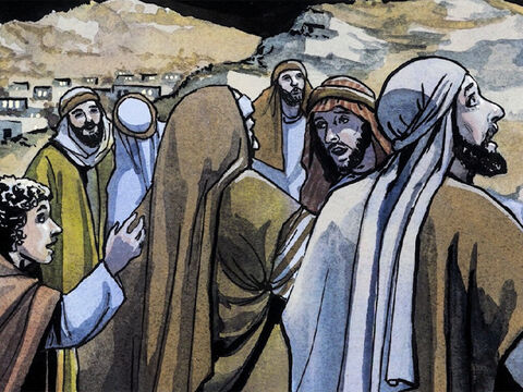 Lorsque les anges les eurent quittés pour retourner au ciel, les bergers se dirent les uns aux autres: “Allons jusqu’à Bethléhem, et voyons ce qui est arrivé, ce que le Seigneur nous a fait connaître.” – Numéro de diapositive 9