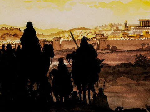 du temps du roi Hérode, voici des mages d’Orient arrivèrent à Jérusalem, et dirent: – Numéro de diapositive 2