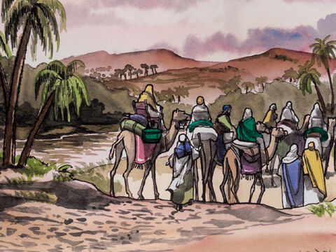 Puis, divinement avertis en songe de ne pas retourner vers Hérode, ils regagnèrent leur pays par un autre chemin. – Numéro de diapositive 9