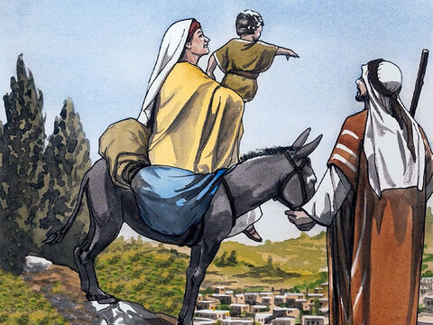 Joseph se leva, prit le petit enfant et sa mère, et alla dans le pays d’Israël. Mais, ayant appris qu’Archélaüs régnait sur la Judée à la place d’Hérode, son père, il craignit de s’y rendre; et, divinement averti en songe, il se retira dans le territoire de la Galilée, – Numéro de diapositive 7