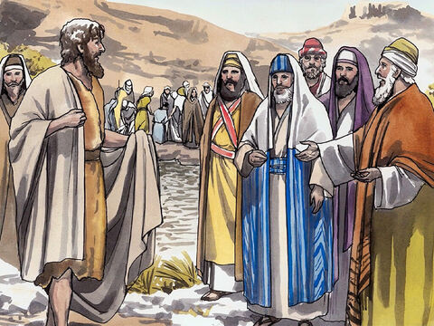 Mais, voyant venir à son baptême beaucoup de pharisiens et de sadducéens, il leur dit: “Races de vipères, qui vous a appris à fuir la colère à venir?” – Numéro de diapositive 6