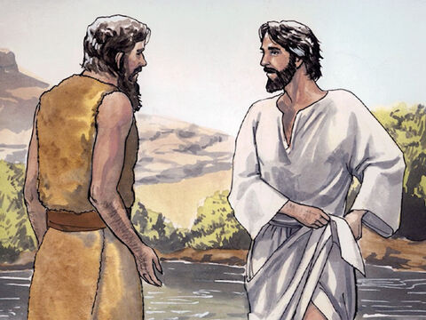 Jésus lui répondit: “Laisse faire maintenant, car il est convenable que nous accomplissions ainsi tout ce qui est juste.” – Numéro de diapositive 3