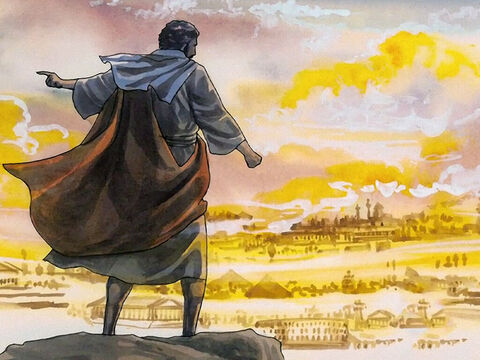 Jésus lui dit: “Retire-toi, Satan! Car il est écrit: ‘Tu adoreras le Seigneur, ton Dieu, et tu le serviras lui seul’.” – Numéro de diapositive 7
