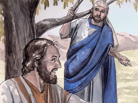 Philippe rencontra Nathanaël, et lui dit: “Nous avons trouvé celui de qui Moïse a écrit dans la loi et dont les prophètes ont parlé, Jésus de Nazareth, fils de Joseph”. Nathanaël lui dit: “Peut-il venir de Nazareth quelque chose de bon?” Philippe lui répondit: “Viens, et vois.” – Numéro de diapositive 7