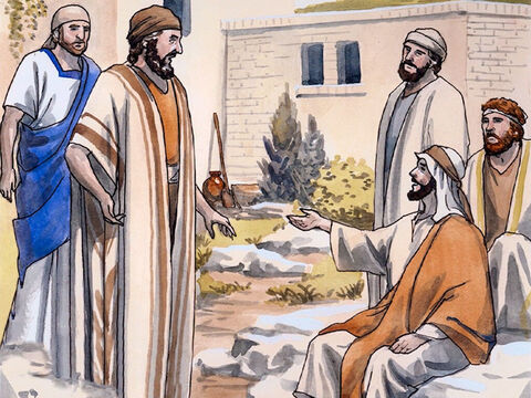 Jésus, voyant venir à lui Nathanaël, dit de lui: “Voici vraiment un Israélite, dans lequel il n’y a point de fraude.” “D’où me connais-tu?” lui dit Nathanaël. – Numéro de diapositive 8