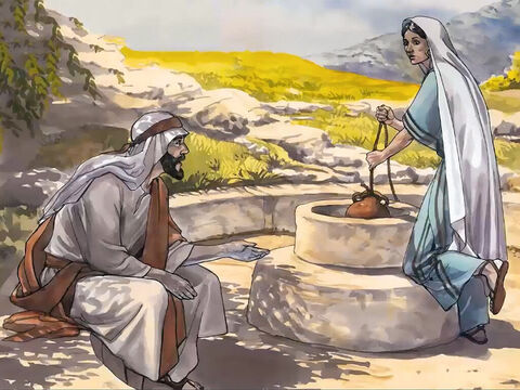 Une femme de Samarie vint puiser de l’eau. Jésus lui dit: – Numéro de diapositive 5