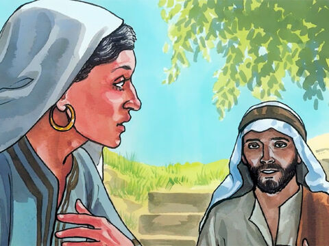 La femme samaritaine lui dit: “Comment toi, qui es Juif, me demandes-tu à boire, à moi qui suis une femme samaritaine?” – Les Juifs, en effet, n’ont pas de relations avec les Samaritains. – Numéro de diapositive 7