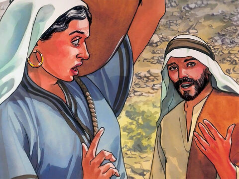 Jésus lui dit: “Tu as eu raison de dire: Je n’ai point de mari. Car tu as eu cinq maris, – Numéro de diapositive 14