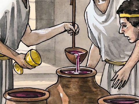 où il avait changé l’eau en vin. – Numéro de diapositive 3
