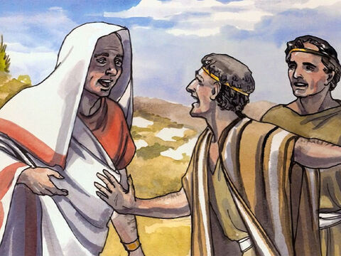 Et cet homme crut à la parole que Jésus lui avait dite, et il s’en alla. Comme il descendait déjà, ses serviteurs venant à sa rencontre, lui apportèrent cette nouvelle: “Ton enfant vit.” – Numéro de diapositive 8