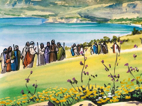 Jésus, revêtu de la puissance de l’Esprit, retourna en Galilée, et sa renommée se répandit dans tout le pays d’alentour. Il enseignait dans les synagogues, et il était glorifié par tous. – Numéro de diapositive 1