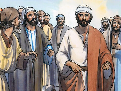 Mais Jésus, passant au milieu d’eux, s’en alla. – Numéro de diapositive 14