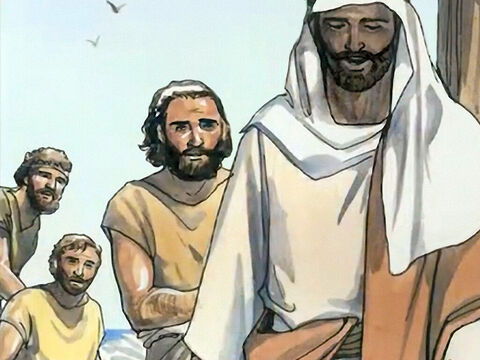 Alors Jésus dit à Simon: “Ne crains point; désormais tu seras pêcheur d’hommes.” – Numéro de diapositive 10