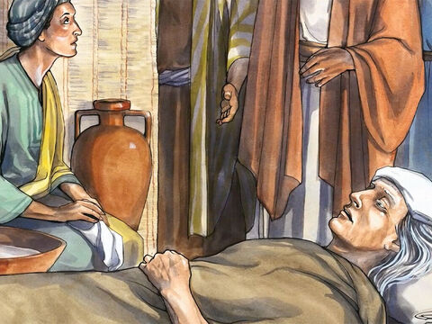 La belle-mère de Simon avait une violente fièvre, et ils le prièrent en sa faveur. – Numéro de diapositive 2
