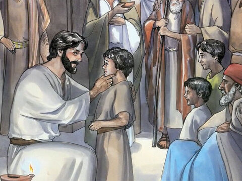 Il imposa les mains à chacun d’eux, et il les guérit. – Numéro de diapositive 6