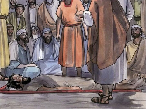 Voyant leur foi, Jésus dit: “Homme, tes péchés te sont pardonnés.” – Numéro de diapositive 7