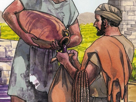 mais on met le vin nouveau dans des outres neuves, et le vin et les outres se conservent. – Numéro de diapositive 7